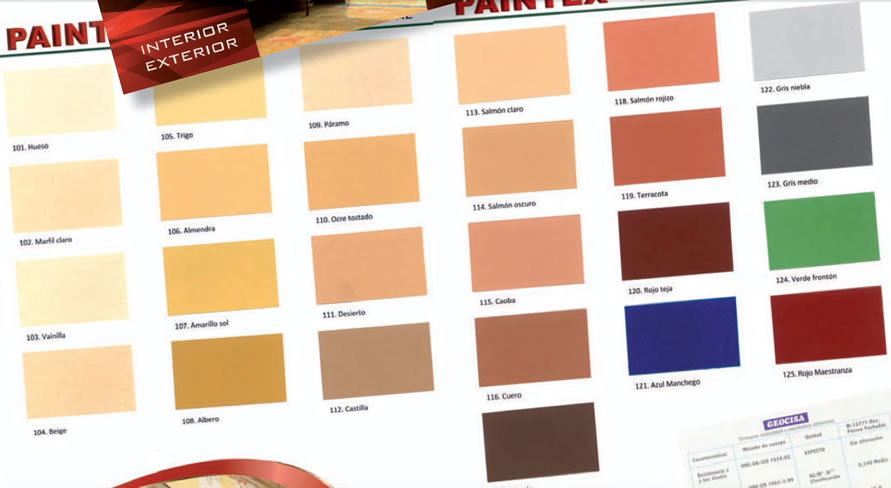 CARTA DE COLORES FACHADAS